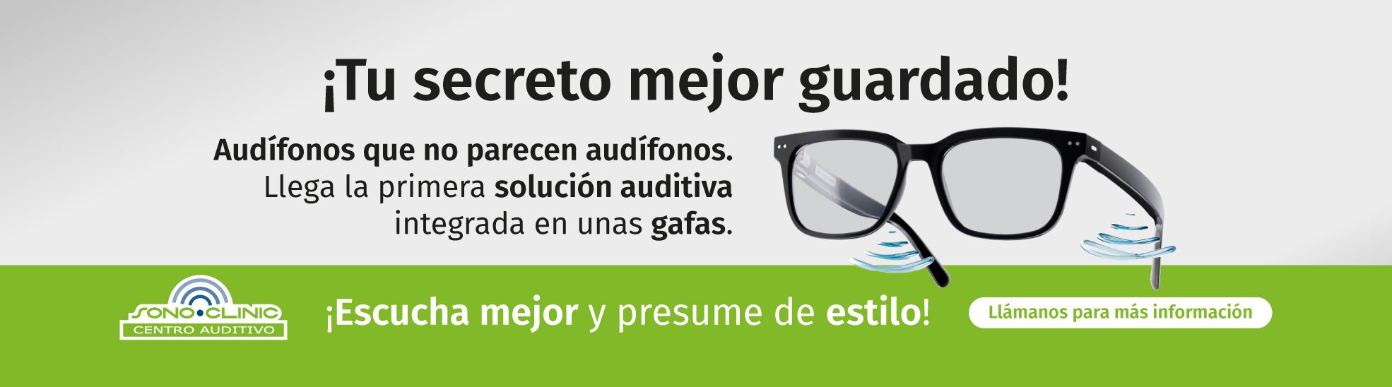 Sonoclinic presenta la primera solución auditiva integrada en unas gafas.